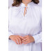 Стильна біла блузка жіноча великого розміру шовкова