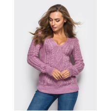 Вовняний рожевий светр