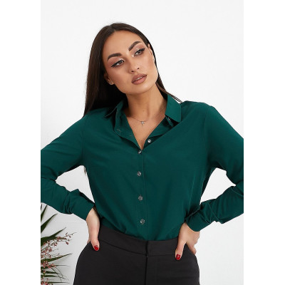 Жіноча сорочка класична зеленого кольору
